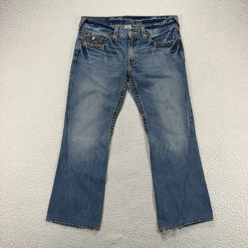 VTG True Religion Rainbow Joey Jeans Men's 38 (Actual 39x31) USA Streetwear Y2K